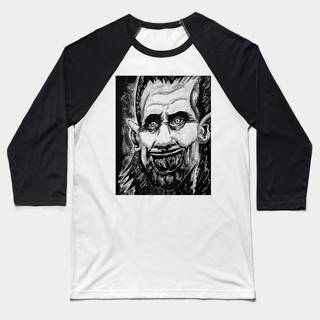 'salem's Lot - "Father Of Serpents" Kurt Barlow portrait (original) Baseball T-Shirt by StagArtStudios